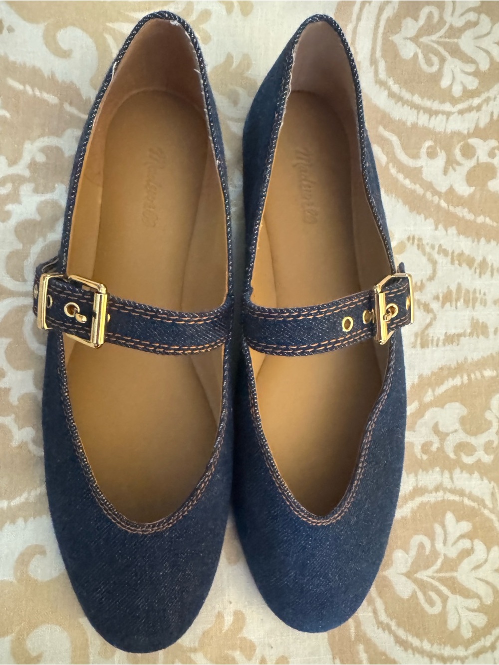 ADORBS AF MADEWELL REMY DENIM MARYJANE FLATS MINT CONDITION SIZE 8 1/2 MEDIUM - Picture 3 of 6